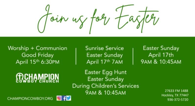 Join Us For Easter